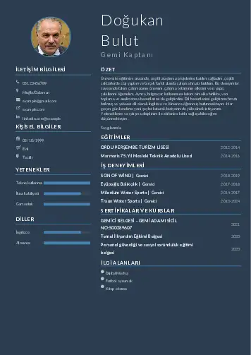 Gemi Kaptanı CV Örnekleri cv indir
